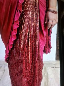 Elegant Maroon Saree