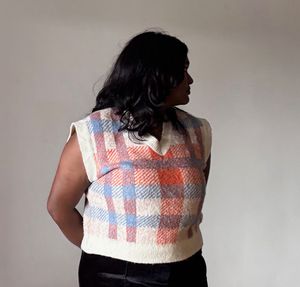 Plaid Knit Vest