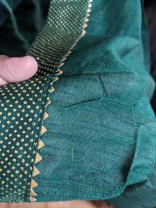 Elegant Green Net Saree