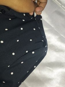 Tokyo Talkies Navy Blue Polka Dot Dress