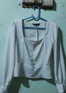 Elegant White Long Sleeve Top