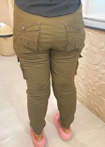 Army Green Cargo Joggers Pant With 6 Pocket