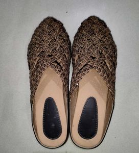 Woven Brown Flats -used once