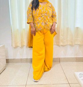 Yellow Embroidered Kurta Set