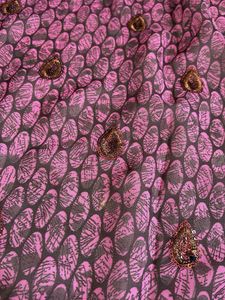 Pink Embroidered saree
