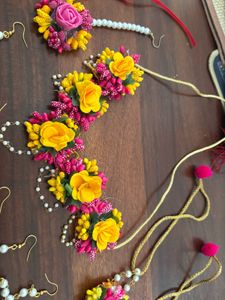 Haldi Floral Jewelry Set