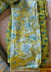 Pure Cotton Kurta And Dupatta Set