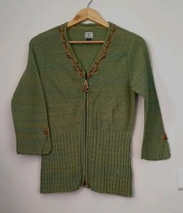Green Ekle' Cardigan