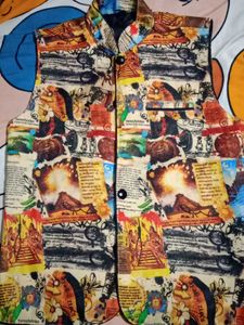 Vintage-Inspired Print Vest