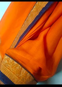 Offer 💥Festive Saree &amp; Blouse 🌟🧡💙🌟