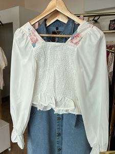 Corset Style Floral Print Top