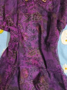 Purple Witchy Whimsy Goth Sheer Top