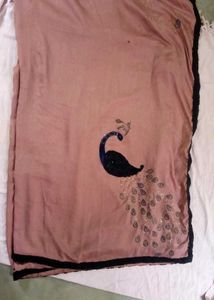 Elegant Pink Embellished Saree