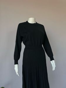 Black Korean Sweater Dress