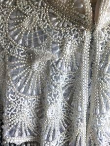 Pearl Embellished Poncho Cape