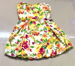 Floral Strapless Dress