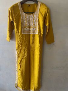 Mustard Kurta Set