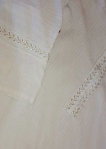 Elegant White Cotton Kurta