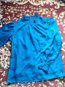 Blue Full Sleeves Top