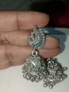 Peacock Jhumka Earrings