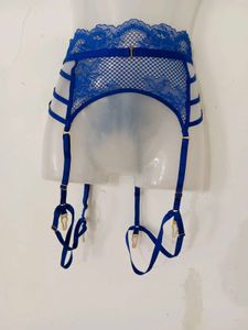 Blue Lace Garter Belt