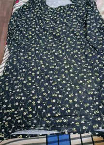 Floral Long Sleeve Tshirt Dress