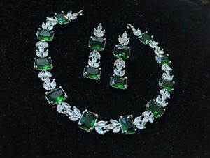 Cz Necklace Amd Earrings Set