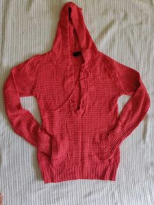 Coral Knit Hoodie
