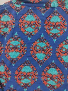 Ethnic Patterned Button-Down Jacket