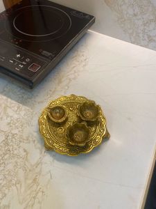 Golden Pooja Thali