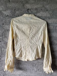 Vintage Victorian Style Ruffle Blouse- Lace Detail