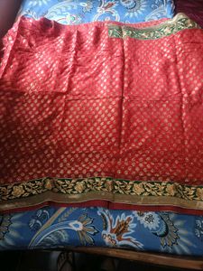 Elegant Red &amp; Gold Sari