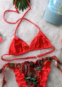 Dazzling Red Very Sexy Bikini Set 👙