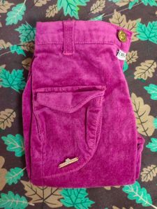Pink Corduroy Cargo Pants