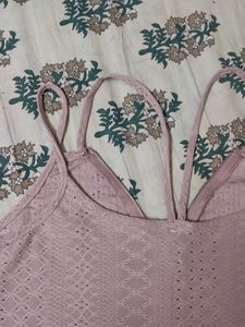 Pink Lace Cami Top