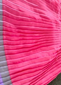 Hot Pink Pleated Dress