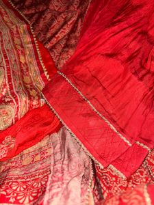 Red salwar suit with dupatta