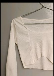 Ripped Material Corset Like Top