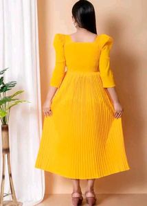 Black Pleated Midi Dress