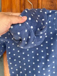 GAP Polka Dot Fleece Romper