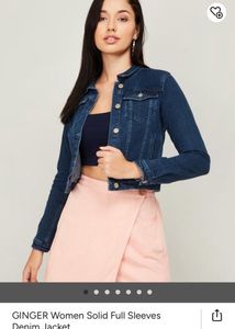 Dark Blue Denim Jacket By Ginger