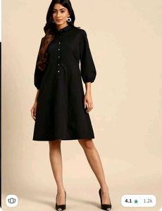 Vintage Black Midi Dress