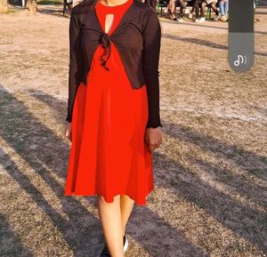 Red Flare Dress