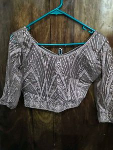 Brown Floral Lehenga