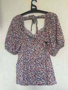 Floral Tie-Back Top
