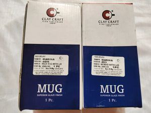 Clay Craft Milk Mug With Lid (Pack Of 2)