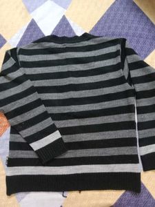 Striped Graphic Sweater