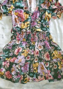 BOG Collection,Floral Skirt And Blouse Set,Size M.