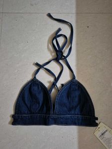 Denim Bralette Top