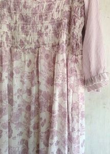 Lavender Stripe &amp; Floral Dress